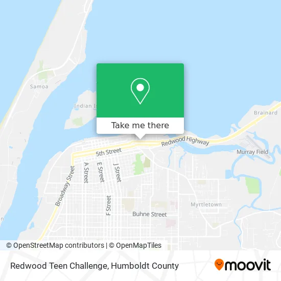 Redwood Teen Challenge map