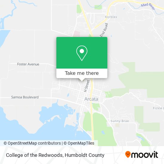 College of the Redwoods map