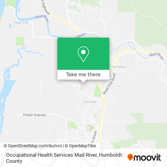 Mapa de Occupational Health Services Mad River