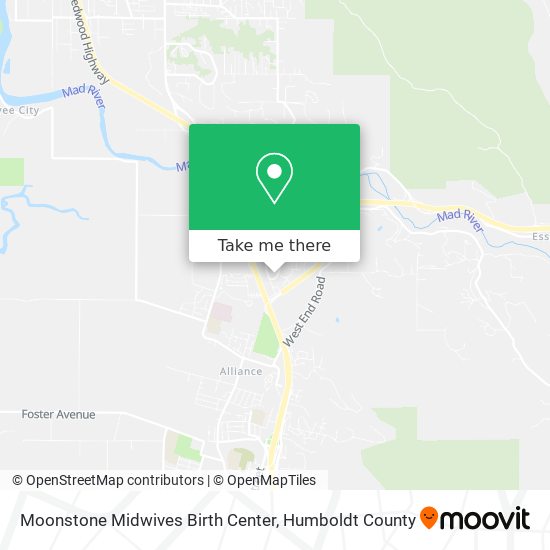 Moonstone Midwives Birth Center map