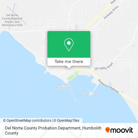 Del Norte County Probation Department map