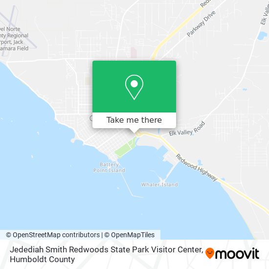 Jedediah Smith Redwoods State Park Visitor Center map
