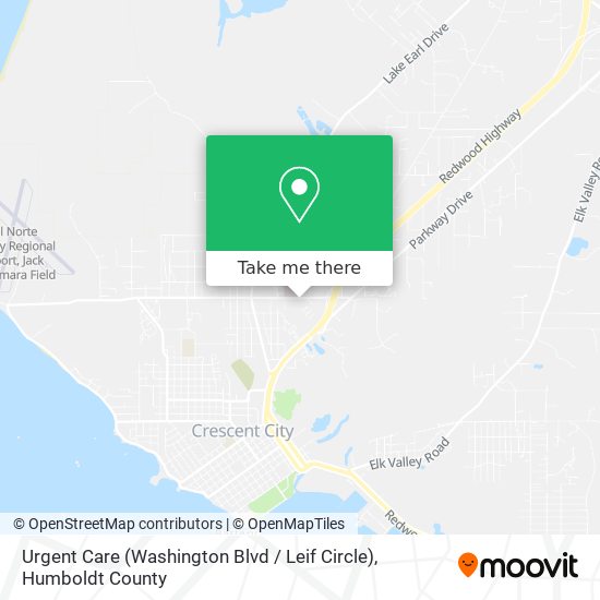 Mapa de Urgent Care (Washington Blvd / Leif Circle)