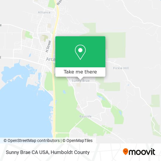 Sunny Brae CA USA map