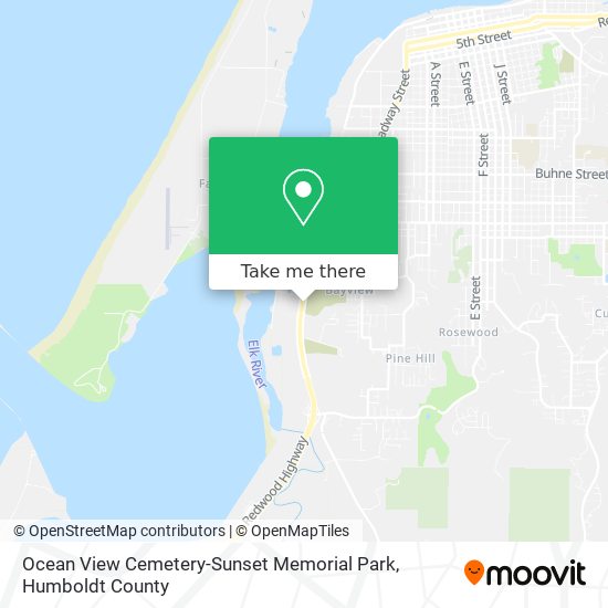 Mapa de Ocean View Cemetery-Sunset Memorial Park