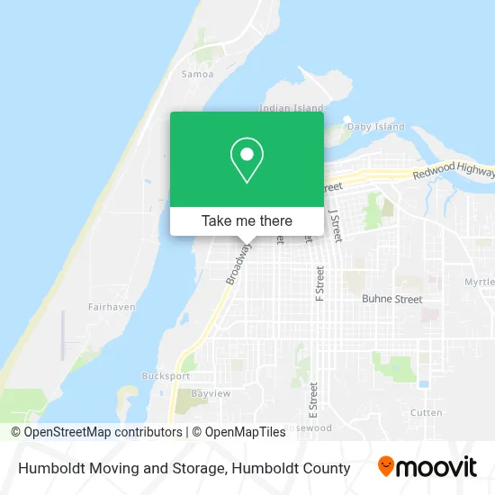 Humboldt Moving and Storage map