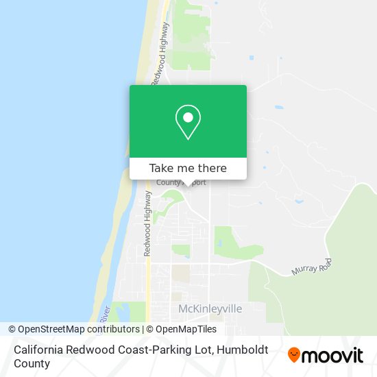 Mapa de California Redwood Coast-Parking Lot