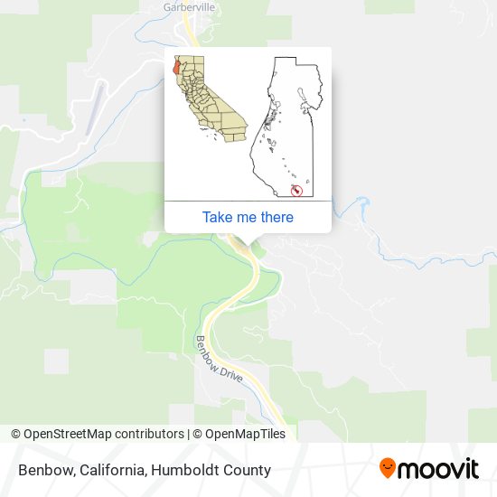 Benbow, California map