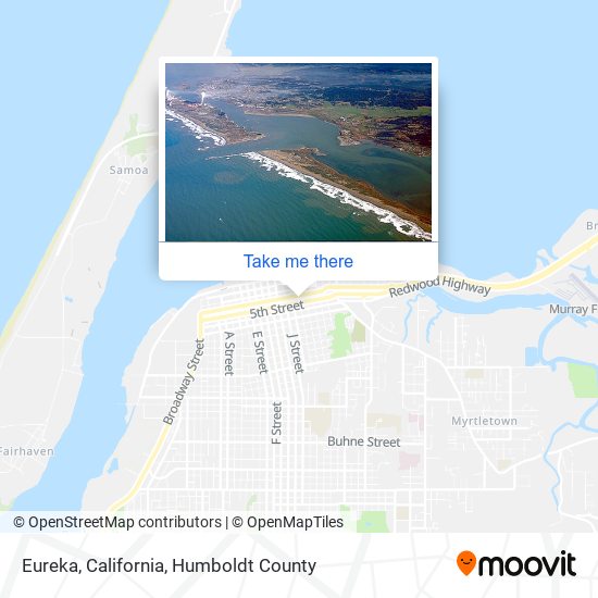 Eureka, California map