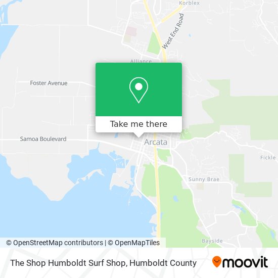 Mapa de The Shop Humboldt Surf Shop