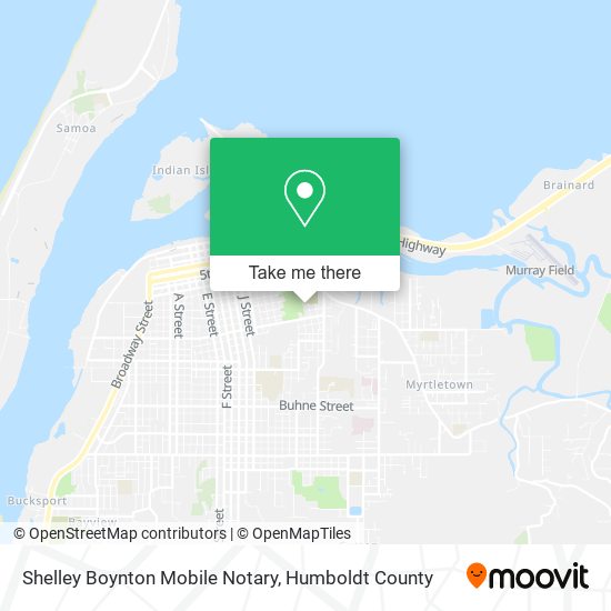 Shelley Boynton Mobile Notary map