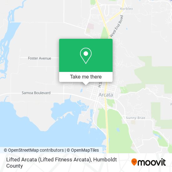 Mapa de Lifted Arcata (Lifted Fitness Arcata)