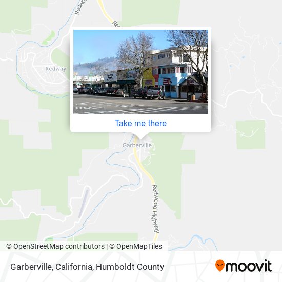 Garberville, California map