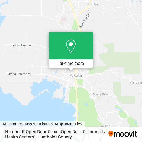 Mapa de Humboldt Open Door Clinic (Open Door Community Health Centers)