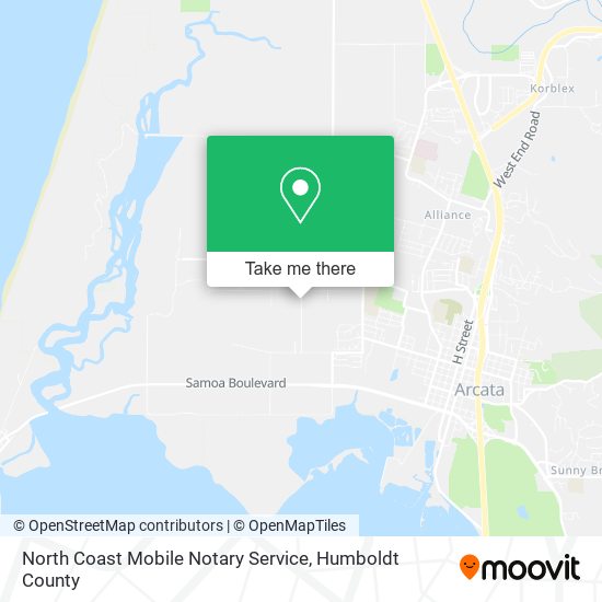 North Coast Mobile Notary Service map