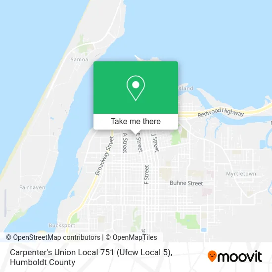Carpenter's Union Local 751 (Ufcw Local 5) map