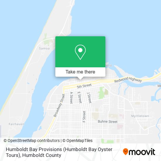 Humboldt Bay Provisions (Humboldt Bay Oyster Tours) map
