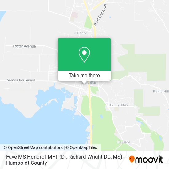 Faye MS Honorof MFT (Dr. Richard Wright DC, MS) map
