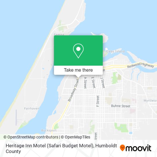 Mapa de Heritage Inn Motel (Safari Budget Motel)