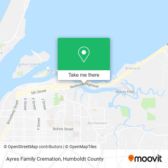 Ayres Family Cremation map