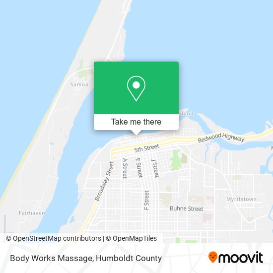Body Works Massage map