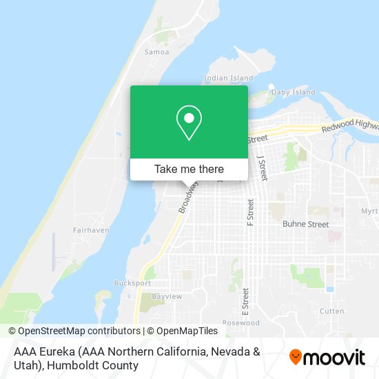 AAA Eureka (AAA Northern California, Nevada & Utah) map