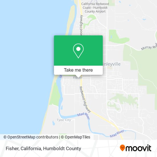 Fisher, California map