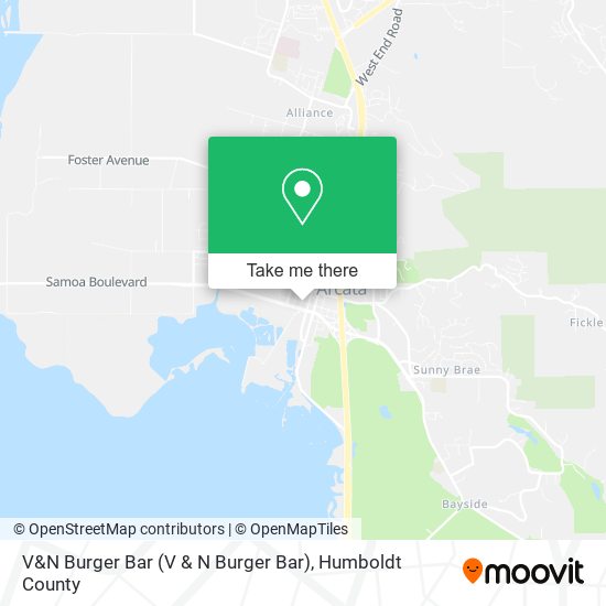 V&N Burger Bar map