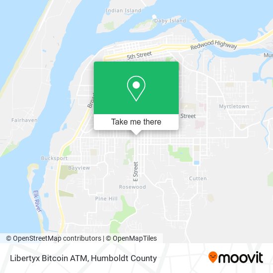 Mapa de Libertyx Bitcoin ATM