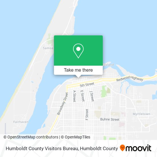 Humboldt County Visitors Bureau map