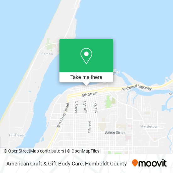 American Craft & Gift Body Care map