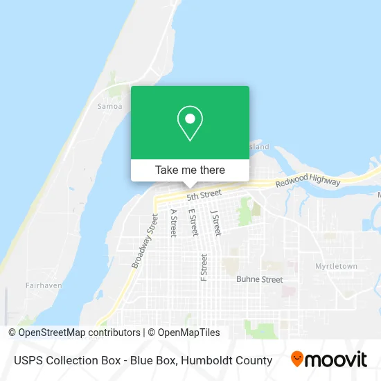 USPS Collection Box - Blue Box map