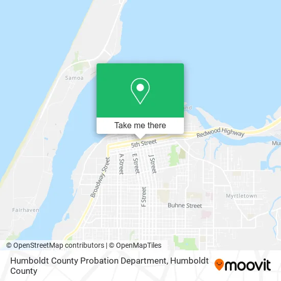Mapa de Humboldt County Probation Department