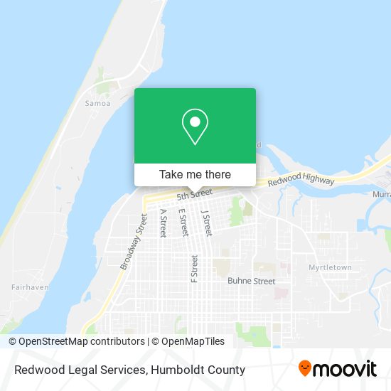 Redwood Legal Services map