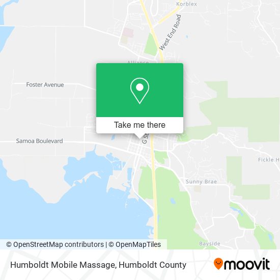 Mapa de Humboldt Mobile Massage