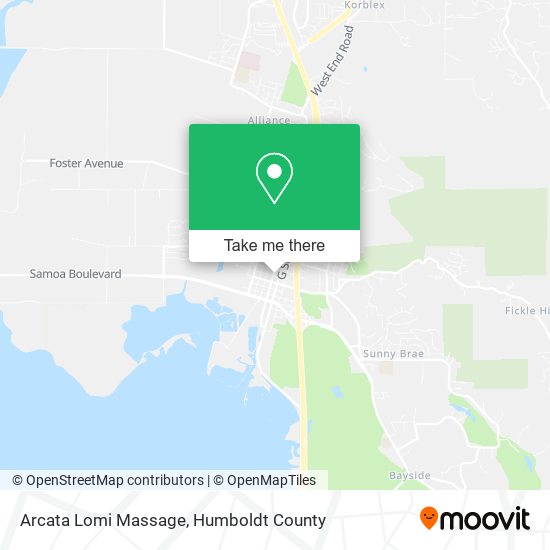 Arcata Lomi Massage map