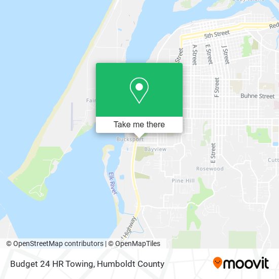 Budget 24 HR Towing map