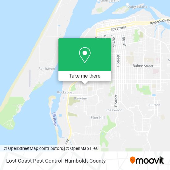 Mapa de Lost Coast Pest Control