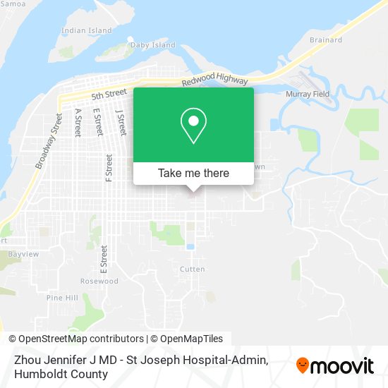 Zhou Jennifer J MD - St Joseph Hospital-Admin map