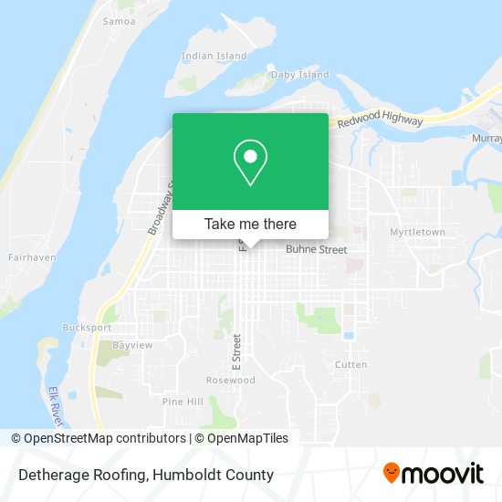Detherage Roofing map