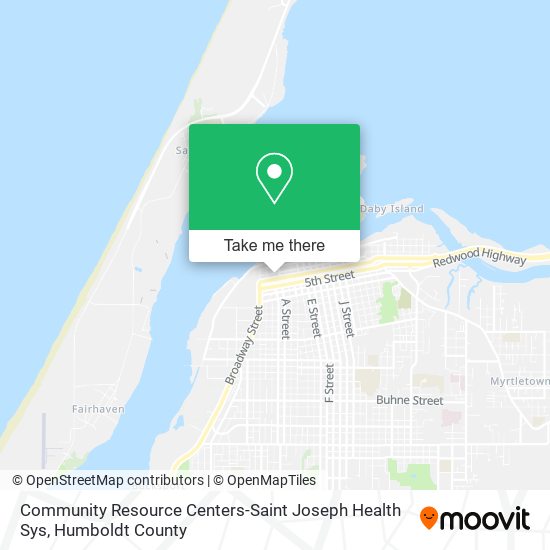 Mapa de Community Resource Centers-Saint Joseph Health Sys