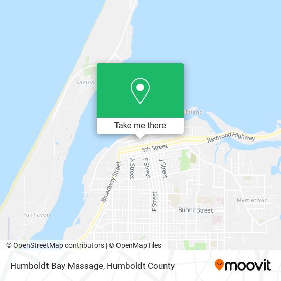 Humboldt Bay Massage map