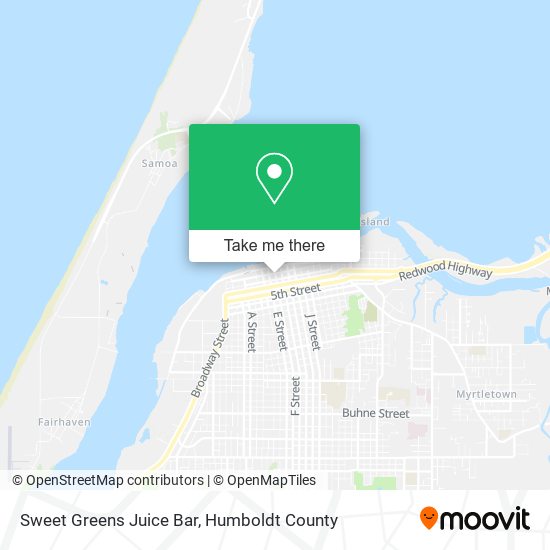 Mapa de Sweet Greens Juice Bar