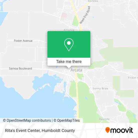 Rita's Event Center map