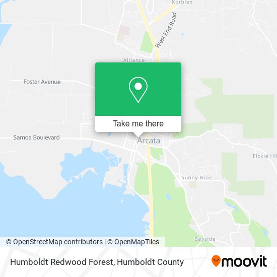 Mapa de Humboldt Redwood Forest