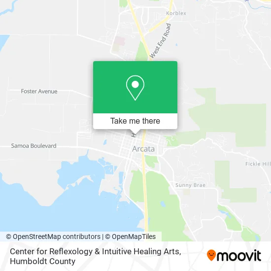 Mapa de Center for Reflexology & Intuitive Healing Arts