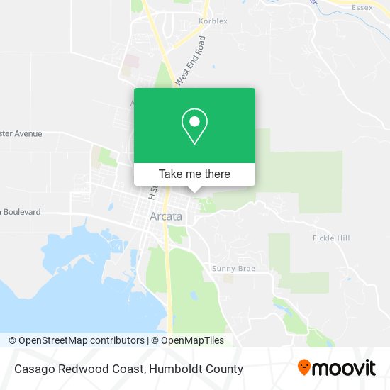 Casago Redwood Coast map