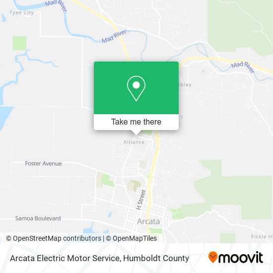 Mapa de Arcata Electric Motor Service