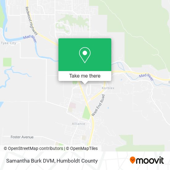 Samantha Burk DVM map