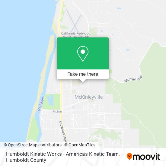 Humboldt Kinetic Works - America's Kinetic Team map